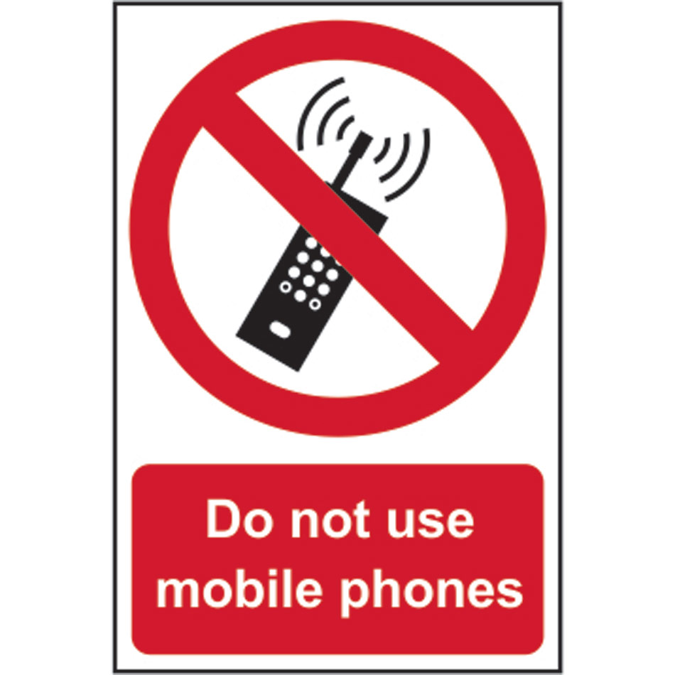 Do not use mobile phones - PVC (200 x 300mm)