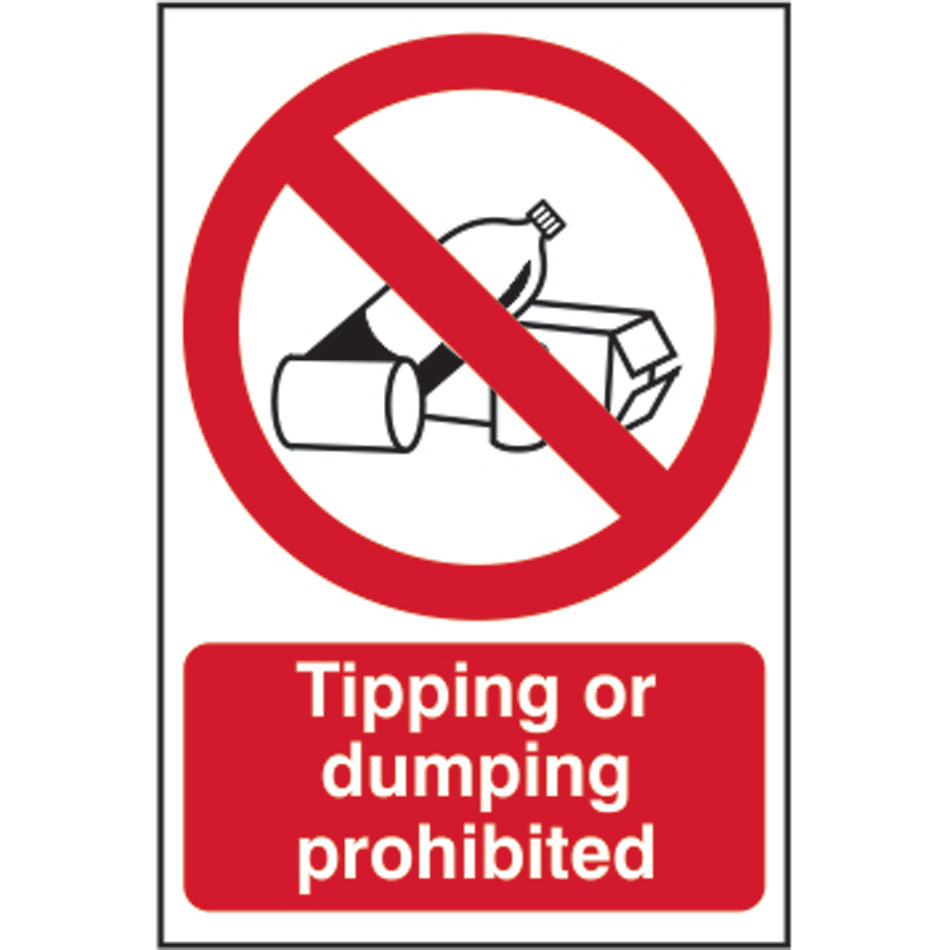 Tipping or dumping prohibited - PVC (200 x 300mm)