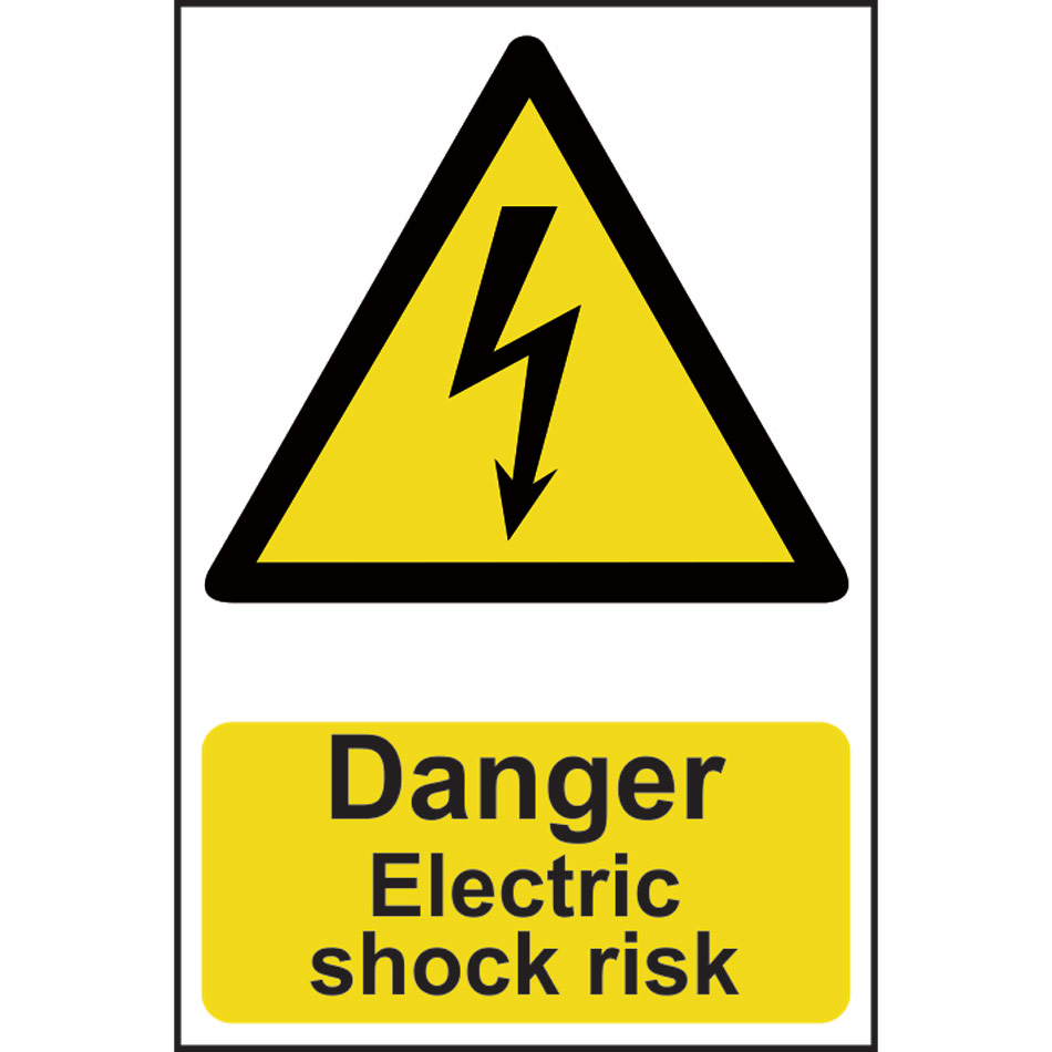Danger Electric shock risk - PVC (200 x 300mm)