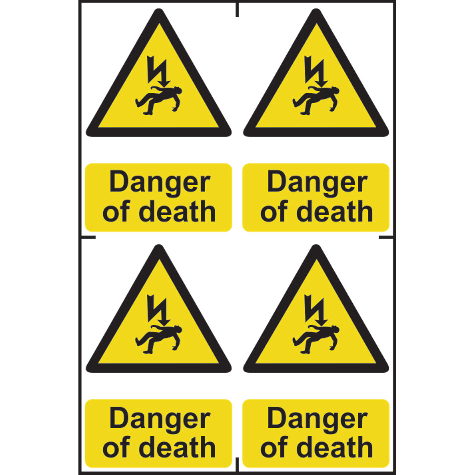 Danger of death - PVC (200 x 300mm) 