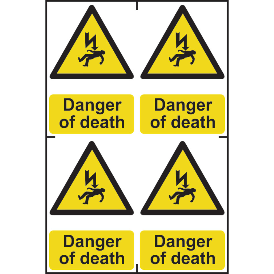 Danger of death - PVC (200 x 300mm) 