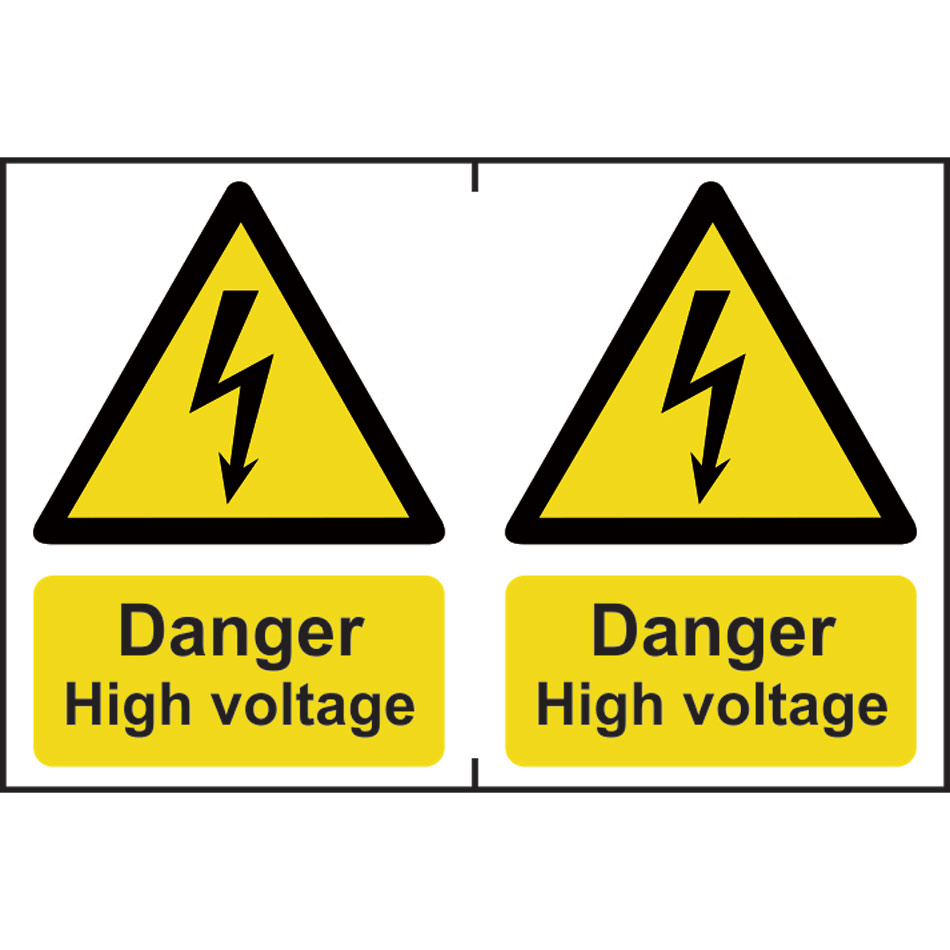 Danger High voltage - PVC (300 x 200mm) 