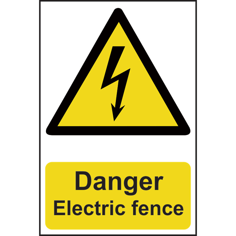 Danger Electric fence - PVC (200 x 300mm)