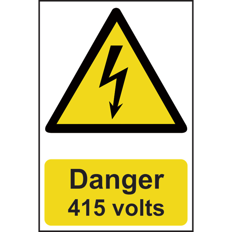 Danger 415 volts - PVC (200 x 300mm)