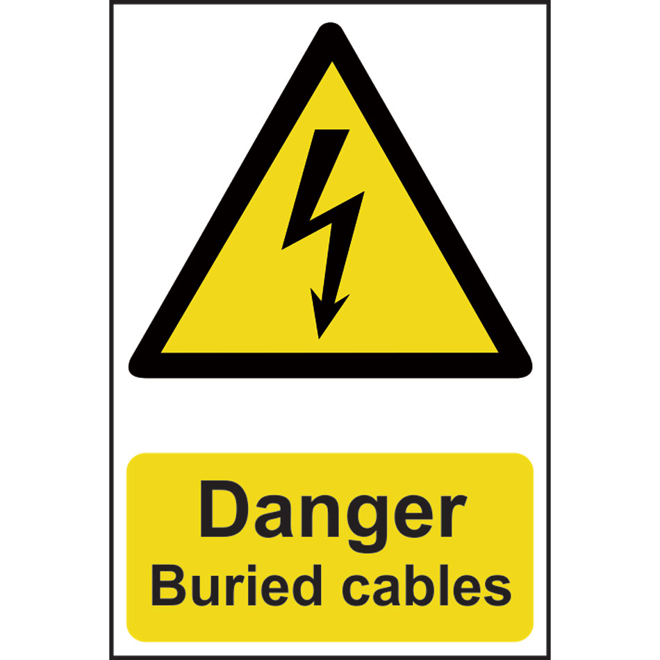 Danger Buried cables - PVC (200 x 300mm)