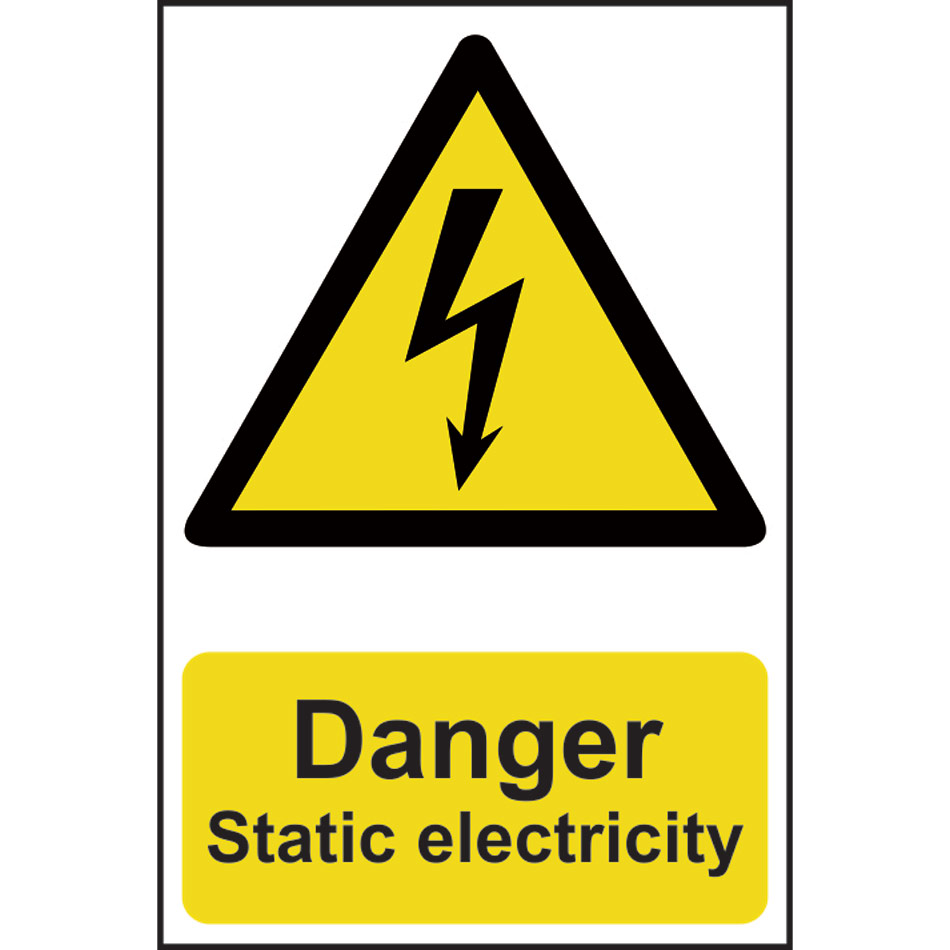 Danger Static electricity - PVC (200 x 300mm)