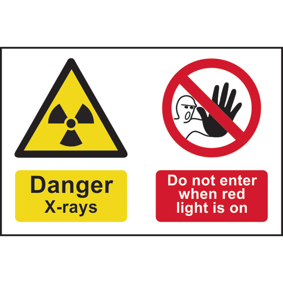 Danger X-rays Do not enter when red light is on - PVC (300 x 200mm)