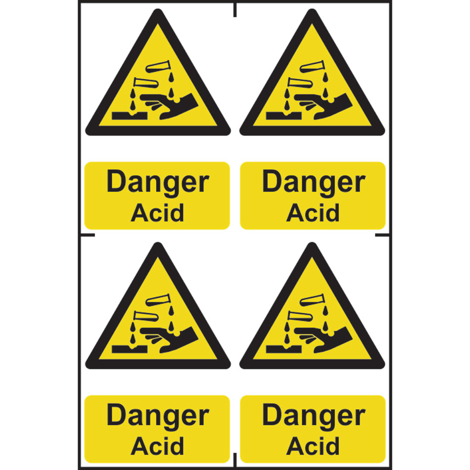 Danger Acid - PVC (200 x 300mm) 