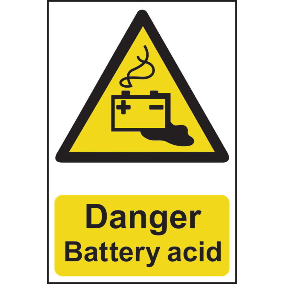 Danger Battery acid - PVC (200 x 300mm)