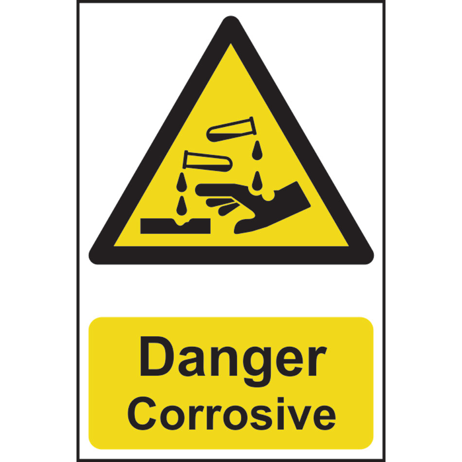 Danger Corrosive - PVC (200 x 300mm)