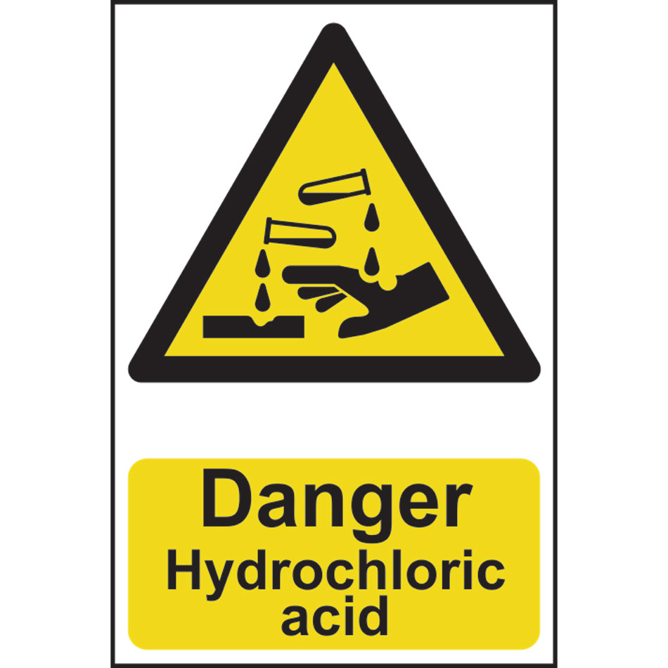 Danger Hydrochloric acid - PVC (200 x 300mm)