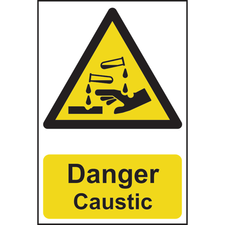 Danger Caustic - PVC (200 x 300mm)