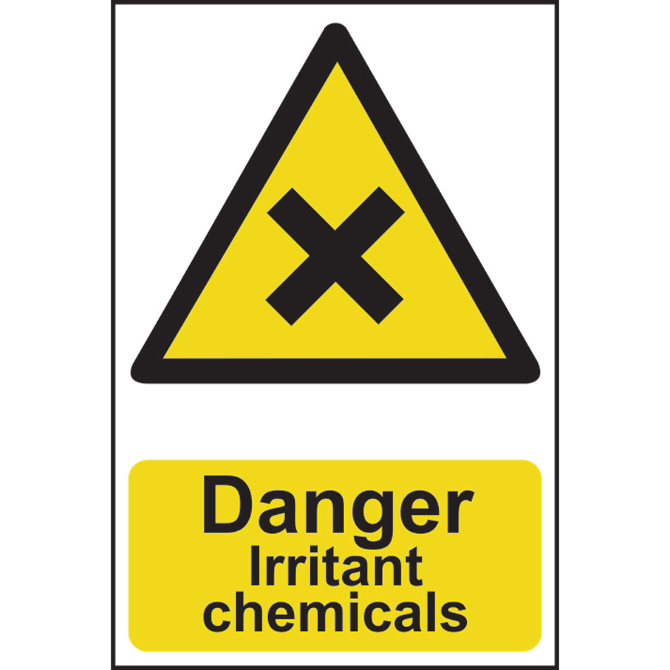 Danger Irritant chemicals - PVC (200 x 300mm)