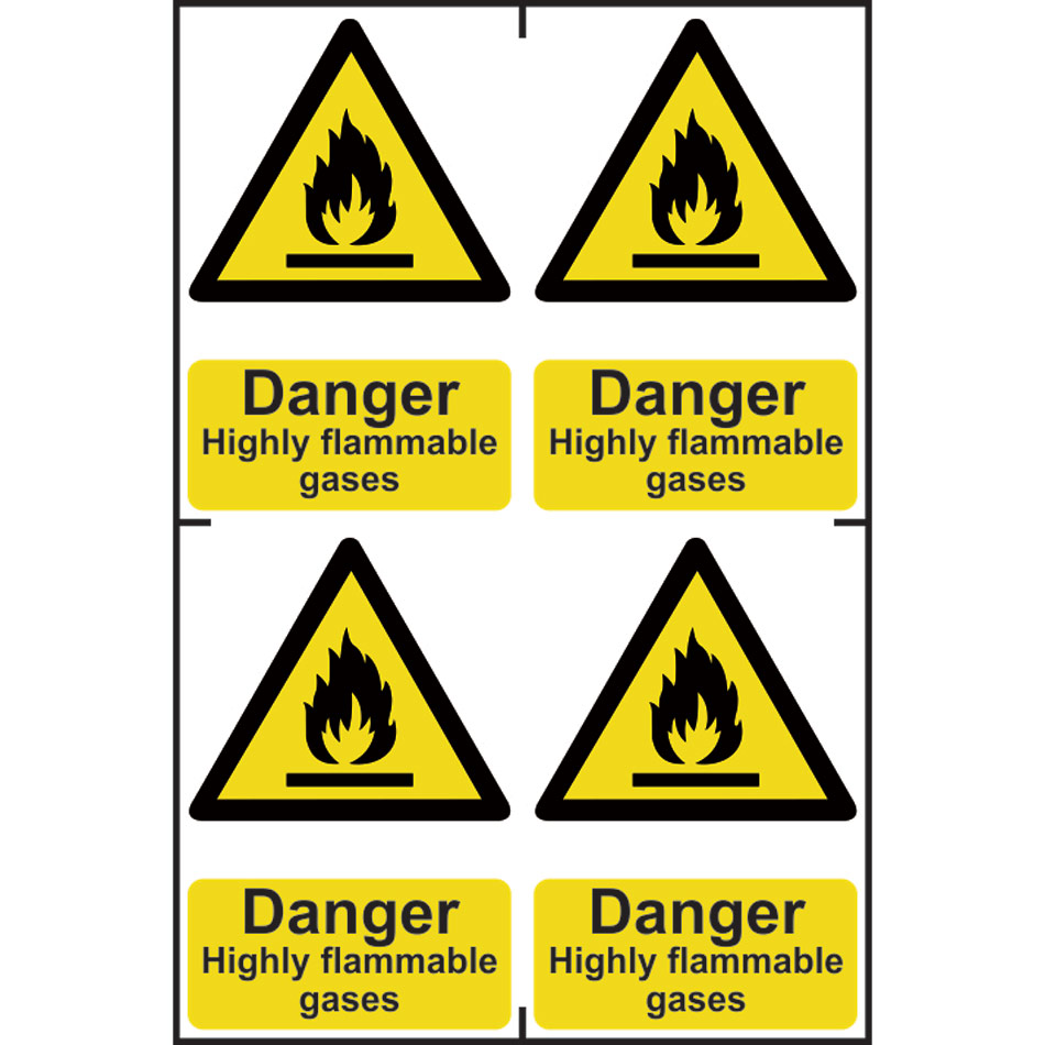 Danger Highly flammable gases PVC (200 x 300mm) First Safety