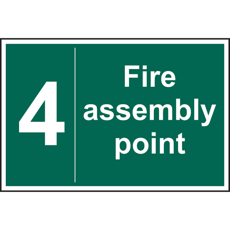 Fire assembly point 4 - RPVC (600 x 400mm)