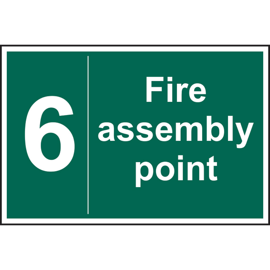 Fire assembly point 6 - RPVC (600 x 400mm)