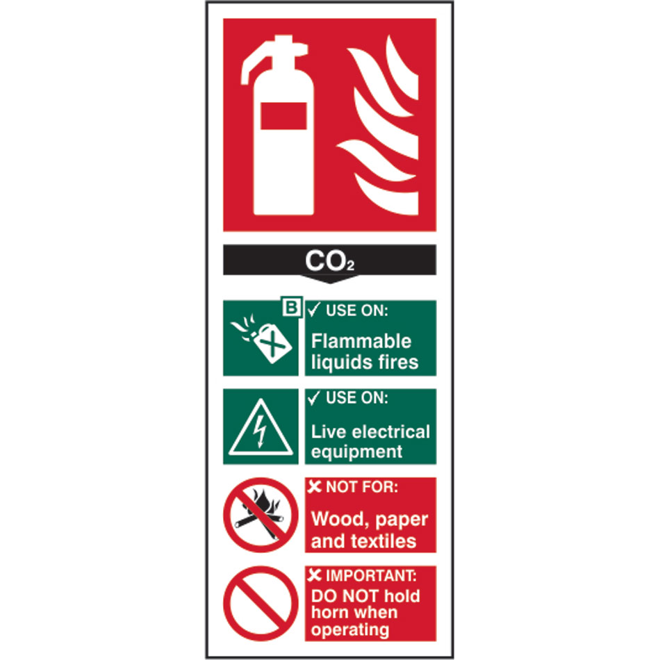 Fire extinguisher: CO2 - RPVC (82 x 202mm)