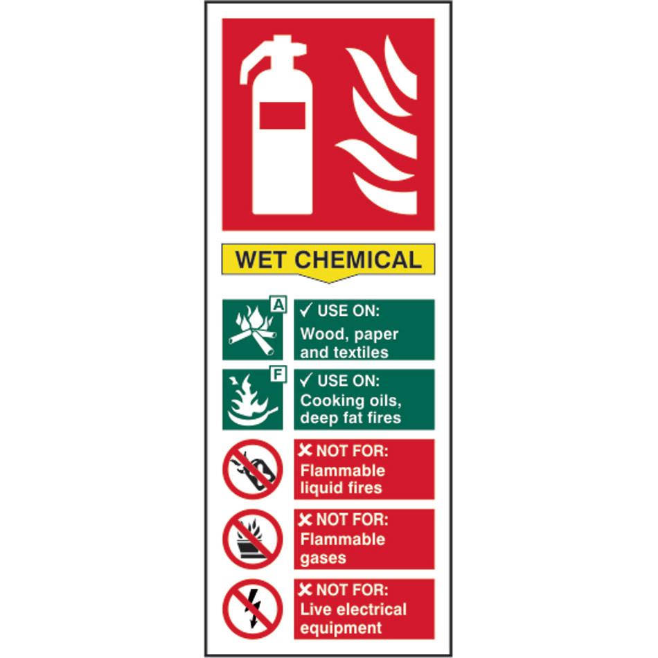 Fire extinguisher: Wet chemical - SAV (82 x 202mm)