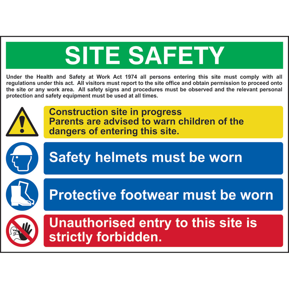 Site Safety Composite - RPVC (800 x 600mm)