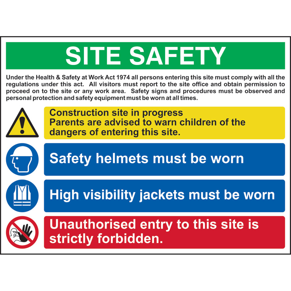 Site Safety Composite - RPVC (800 x 600mm)