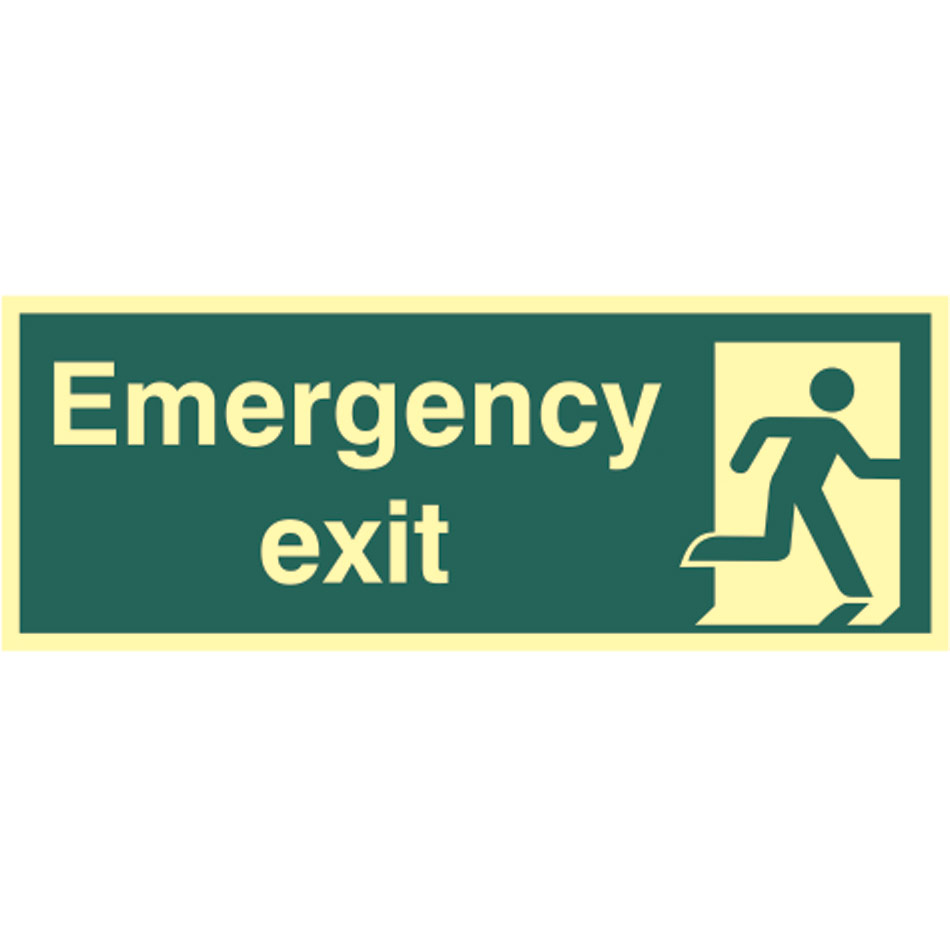Emergency exit - Photolum. (400 x 150mm)