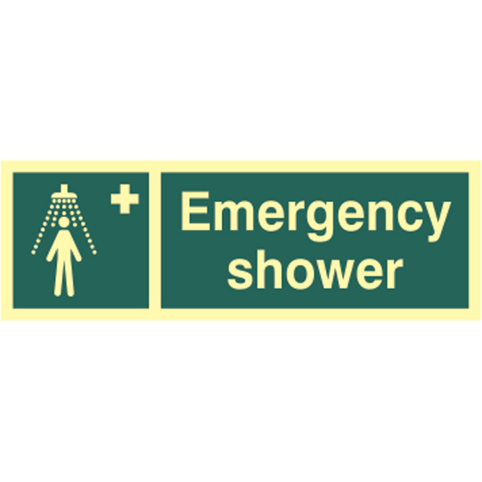 Emergency shower - Photolum. (300 x 100mm)