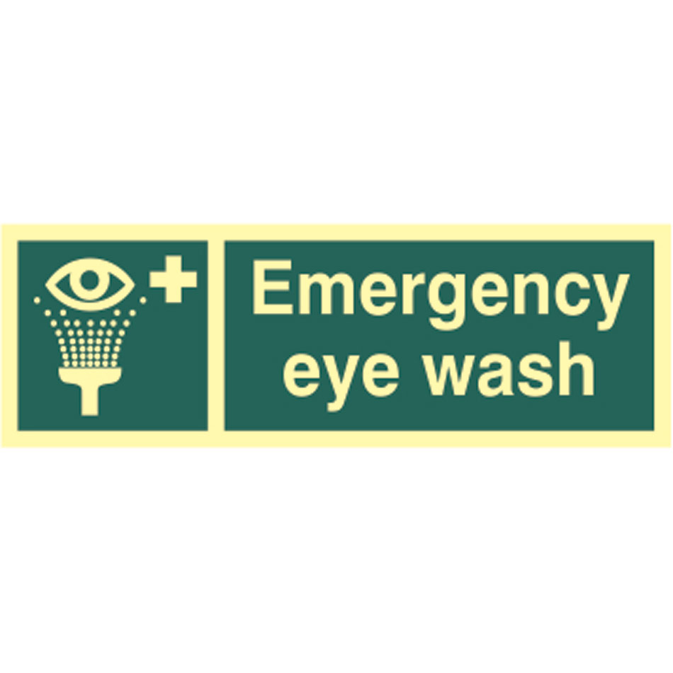 Emergency eye wash - Photolum. (300 x 100mm)