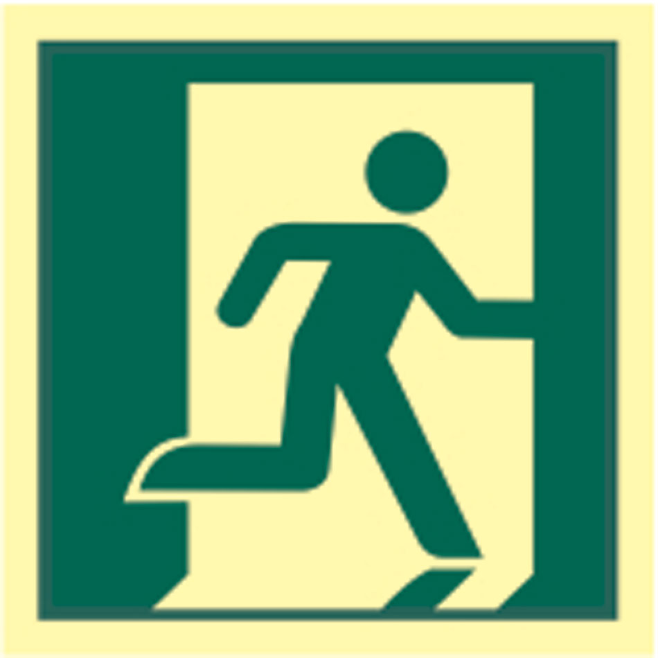 Running man symbol (Right) - Photolum. (150 x 150mm)