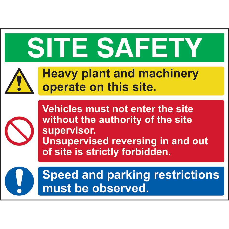 Site Safety Composite - Foamex (800 x 600mm)