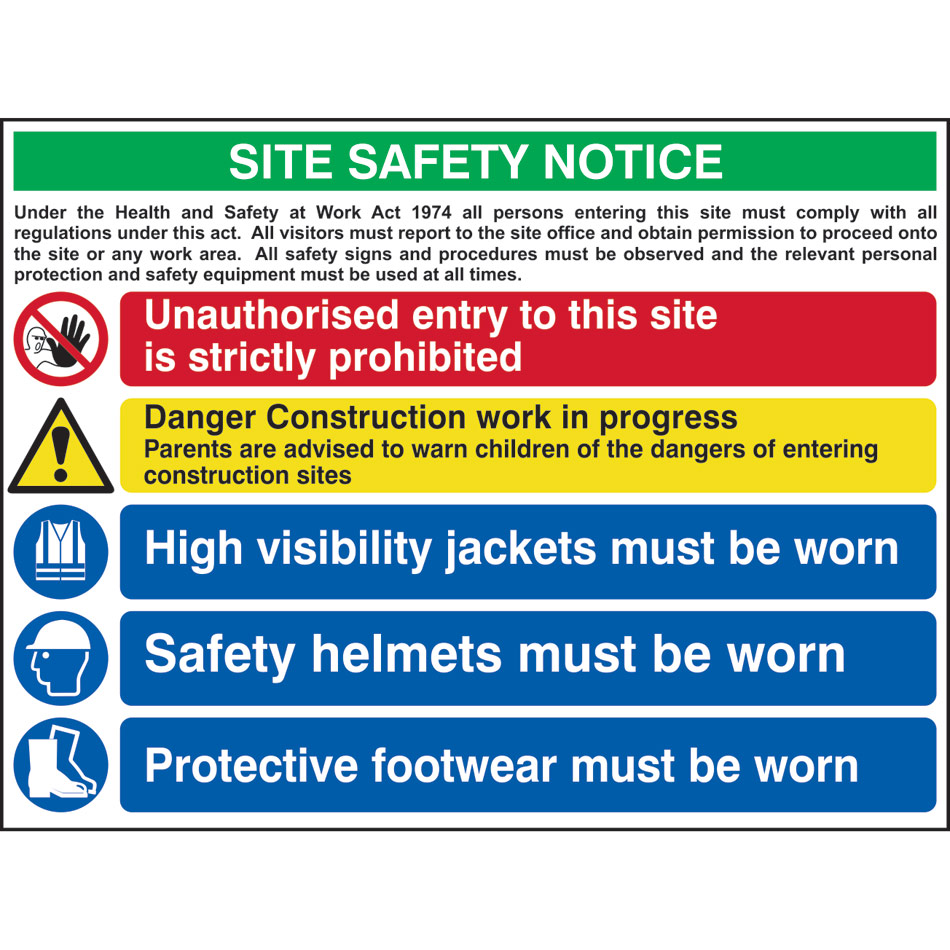 Site Safety Composite - RPVC (800 x 600mm)