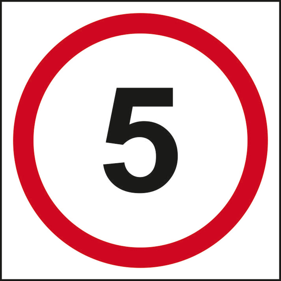 5mph (speed limit) - RPVC (400 x 400mm)