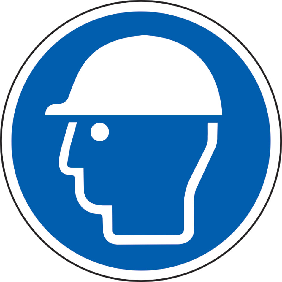 400mm dia. Safety Helmet Symbol Floor Graphic