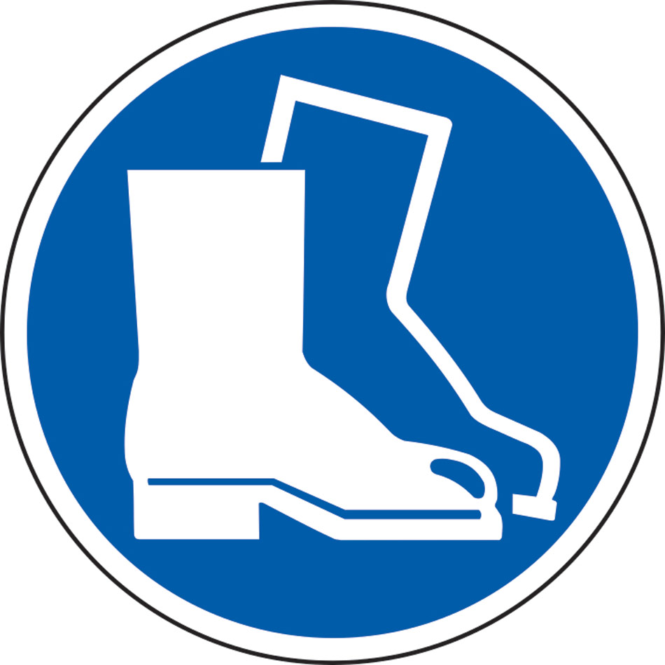 400mm dia. Safety Boots Symbol Floor Graphic