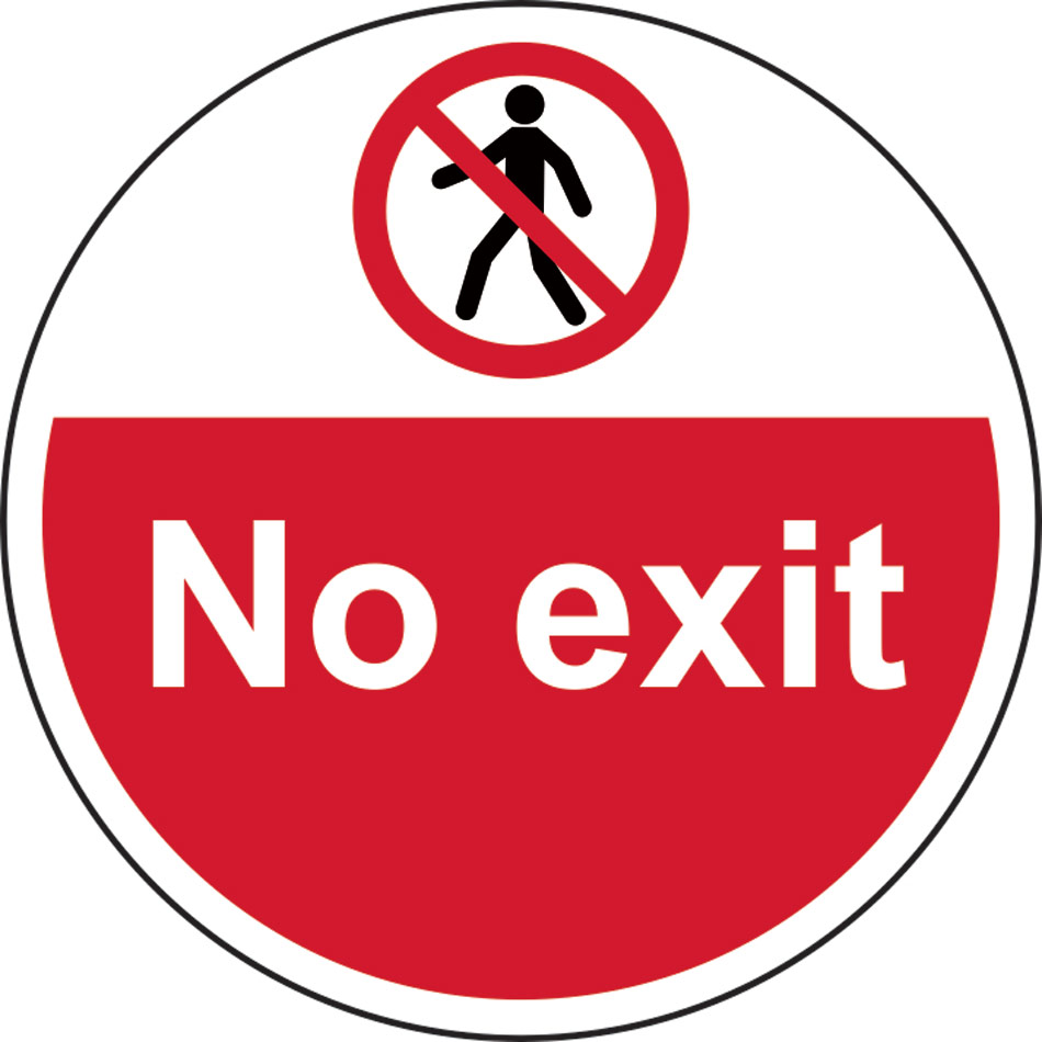 400mm dia. No exit Floor Graphic