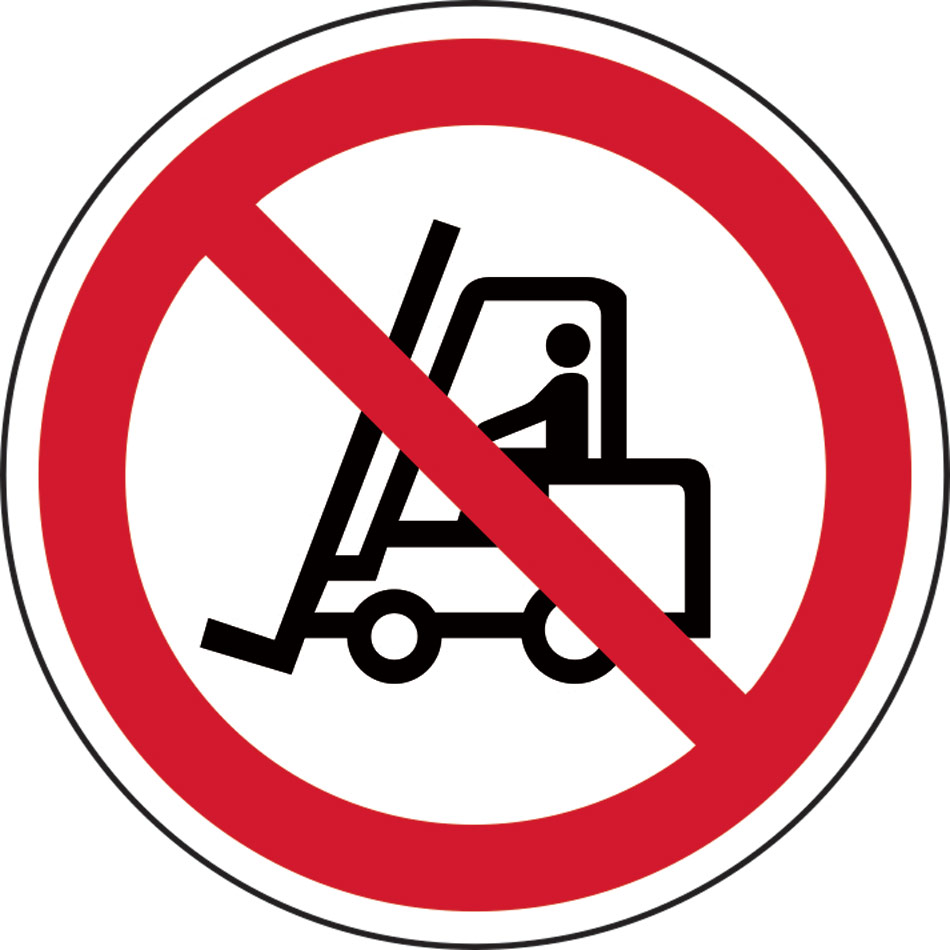 400mm dia. No Forklifts Symbol Floor Graphic