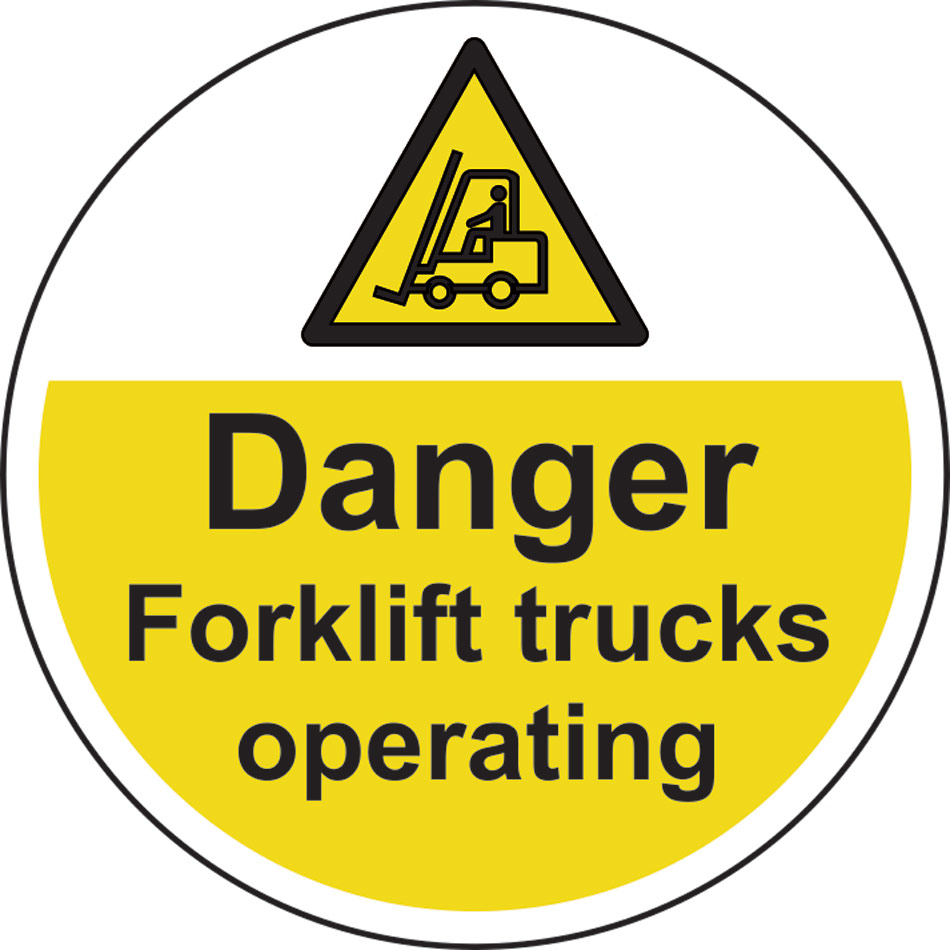 400mm dia. Danger Forklift trucks Floor Graphic