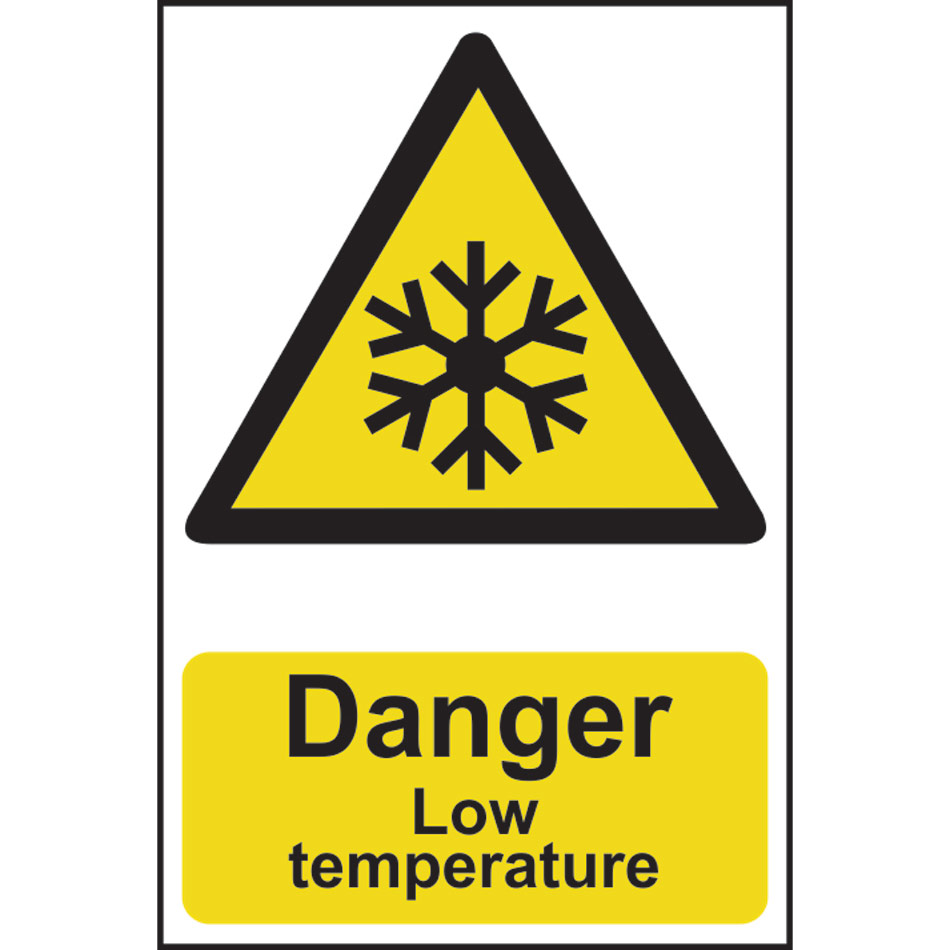 Danger Low temperature - PVC (200 x 300mm)