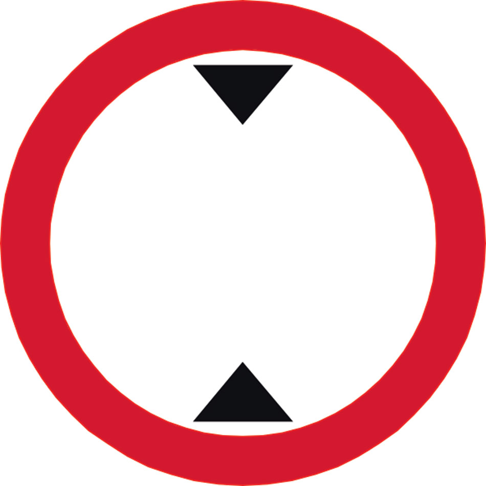 600mm dia. Dibond 'Height Restriction...' Road Sign (with channel)