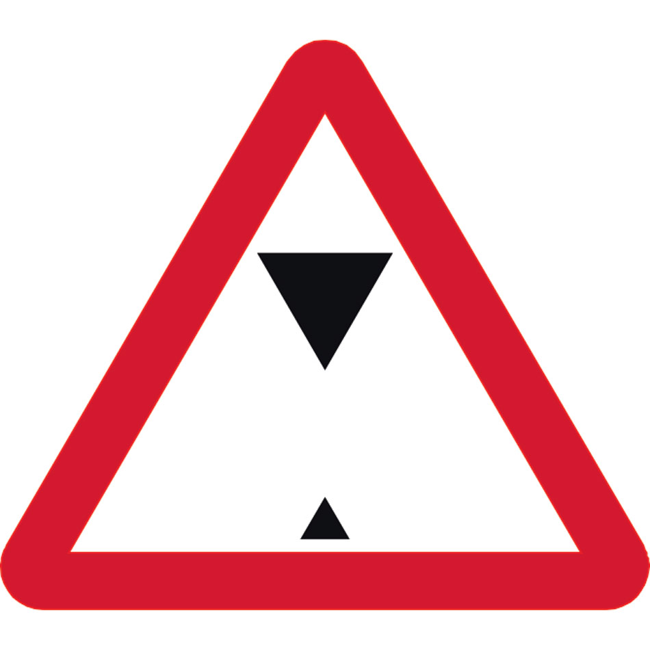 600mm tri. Dibond 'Height Restriction...' Road Sign (with channel)