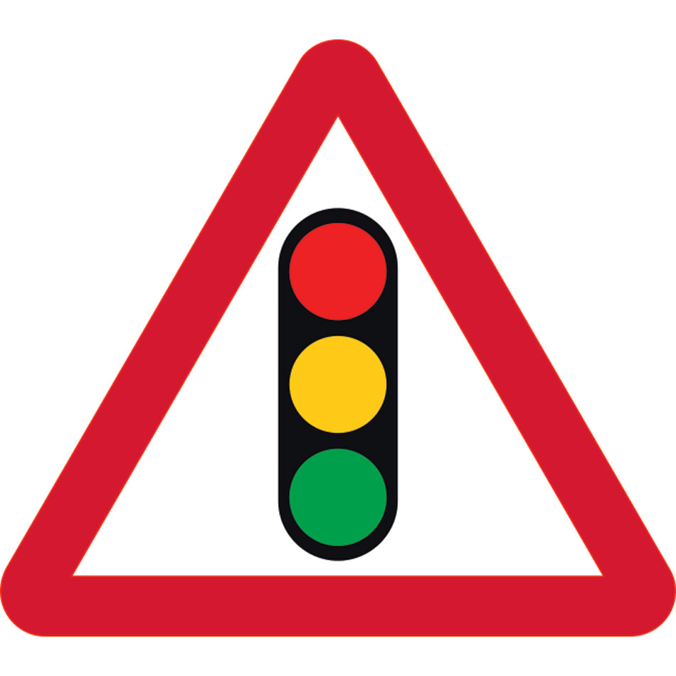 600mm tri. Dibond 'Traffic Lights' Road Sign (with channel)