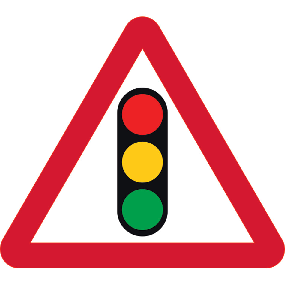 600mm tri. Dibond 'Traffic Lights' Road Sign (with channel)
