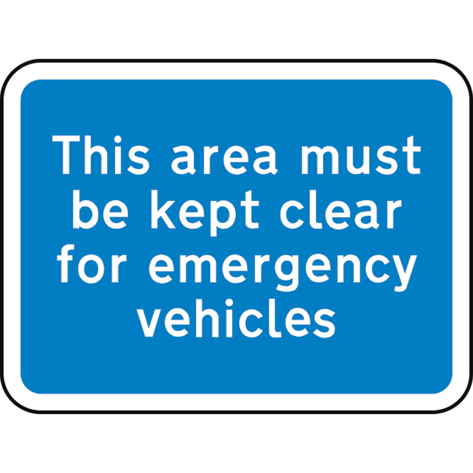 600 x 450mm Dibond 'This area must be kept clear for...' Road Sign (with channel)