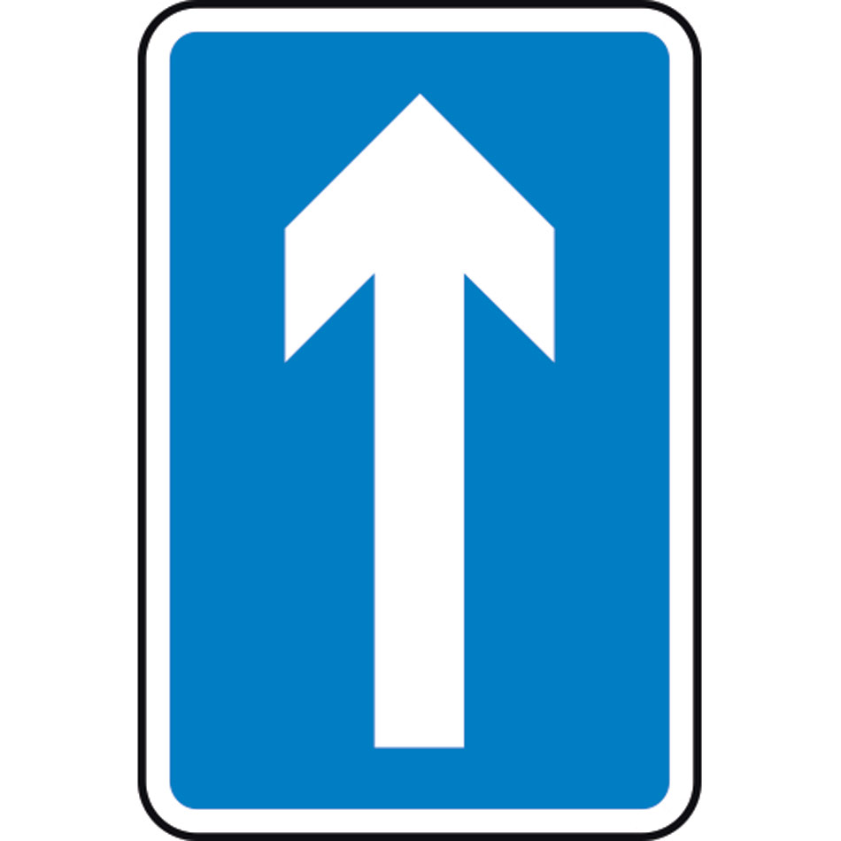 300 x 450mm Dibond Arrow Vertical Road Sign (with channel)