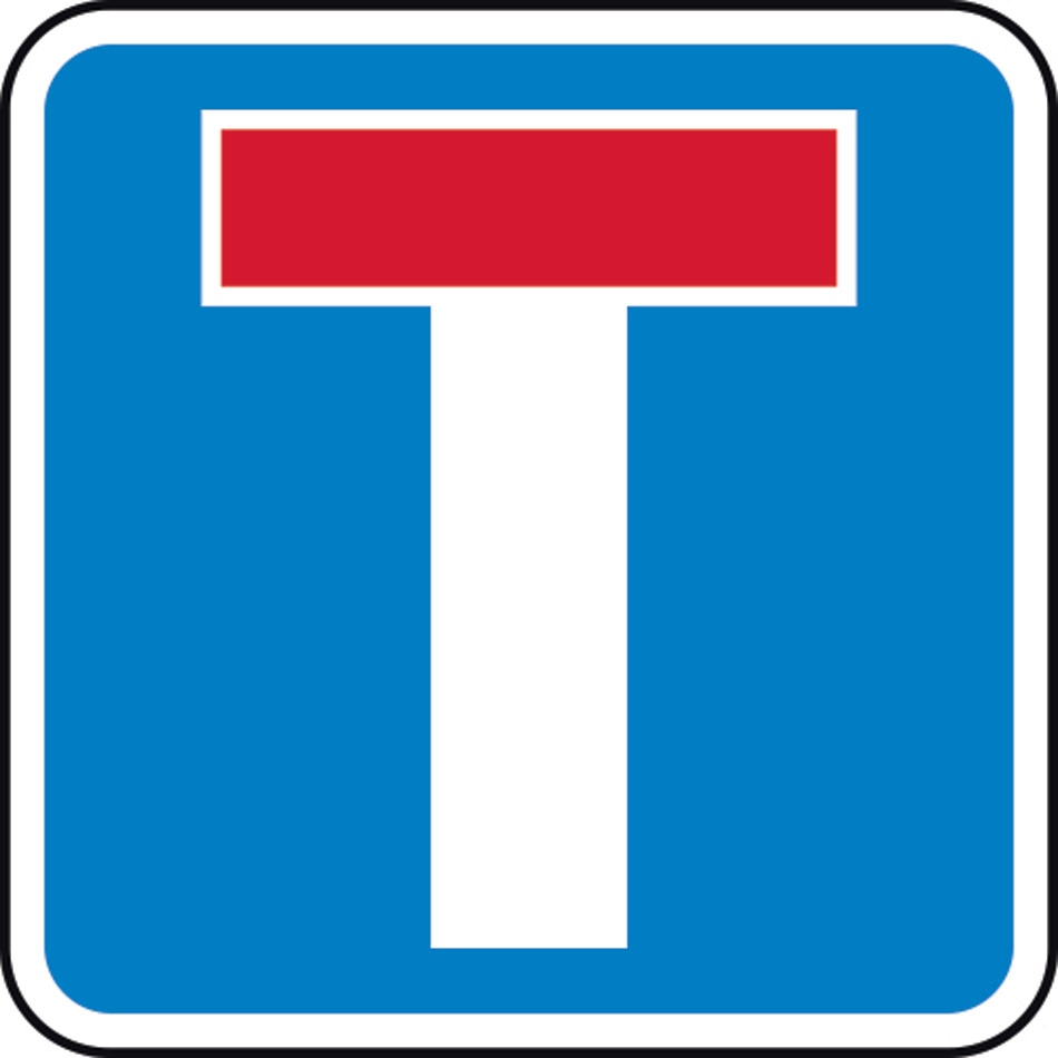 480 x 480mm Dibond 'No through road' Road Sign (without channel)