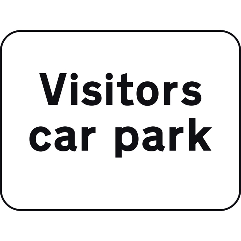 600 x 450mm Dibond 'Visitors Car Park' Road Sign (with channel)