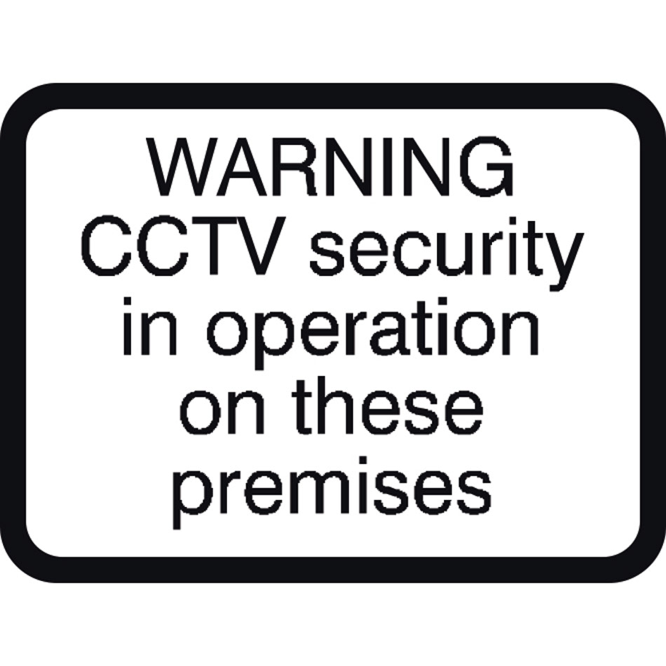 600 x 450mm Dibond 'CCTV security in operation' Road Sign (with channel)