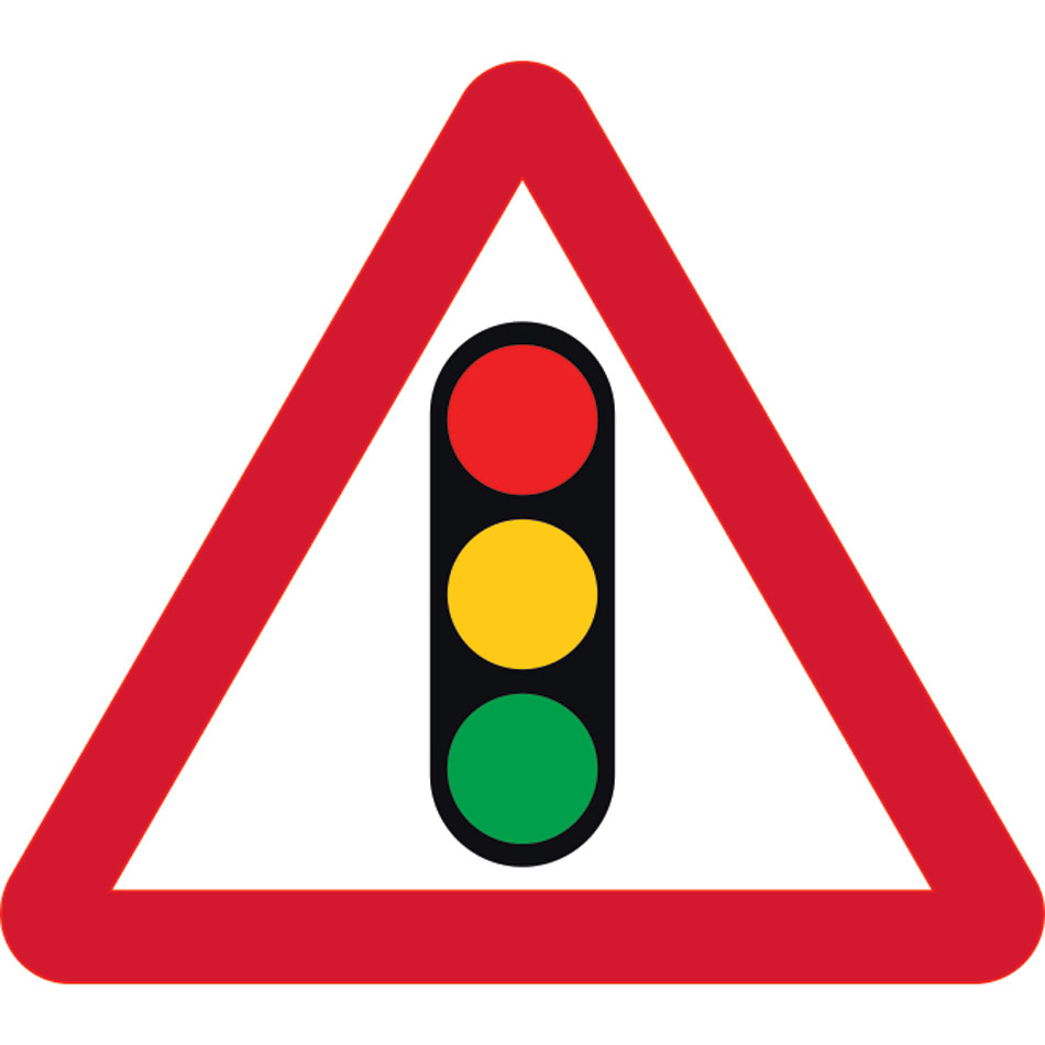 750mm tri. Temporary Sign & Frame - Traffic Lights
