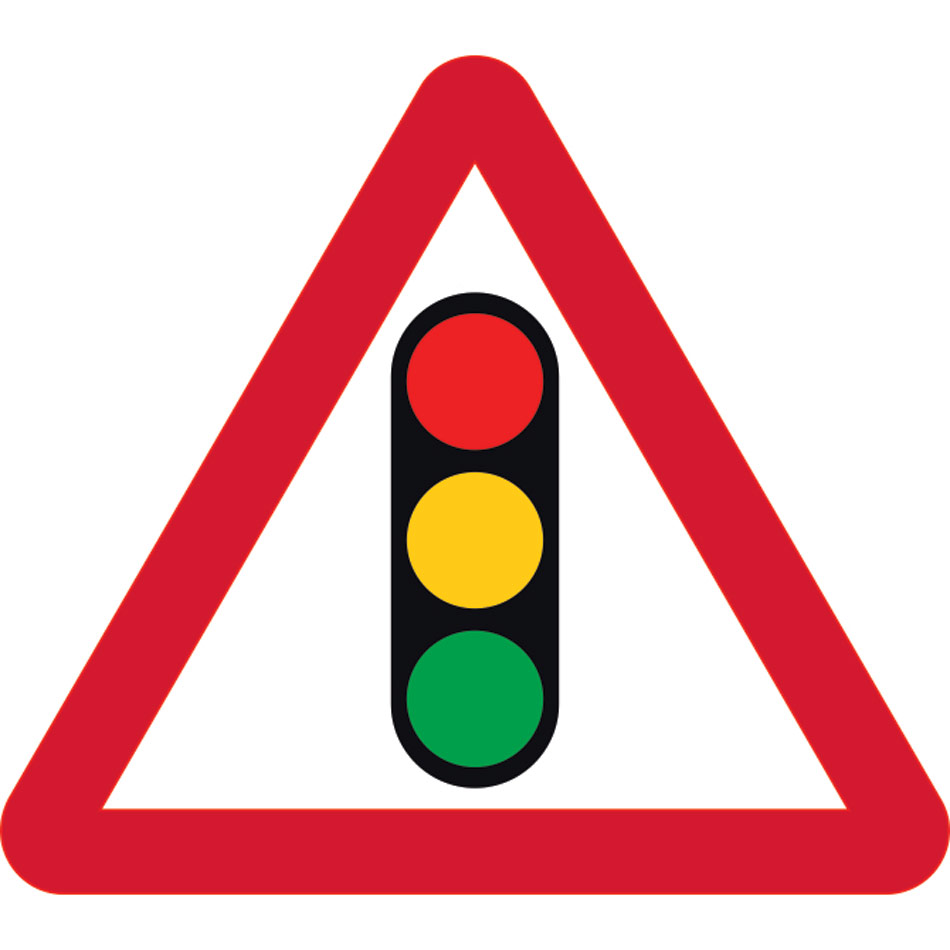 750mm tri. Temporary Sign & Frame - Traffic Lights