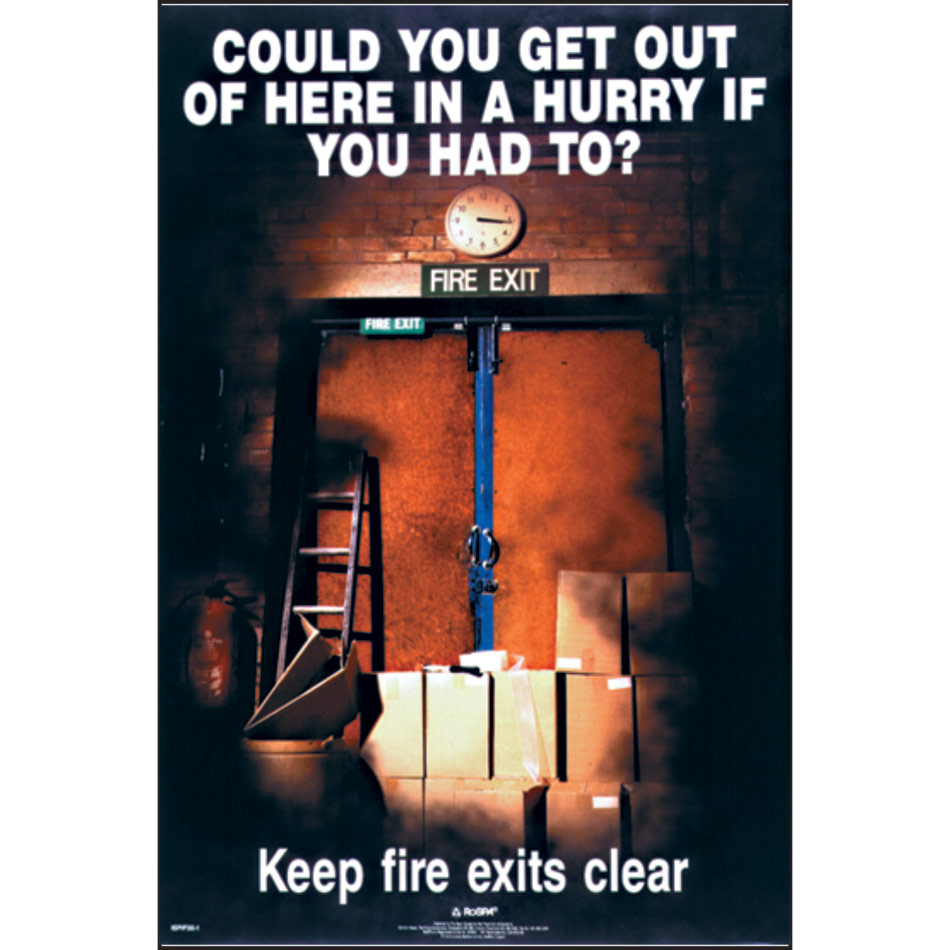 RoSPA Safety Poster - Could you get out of here? (Paper)