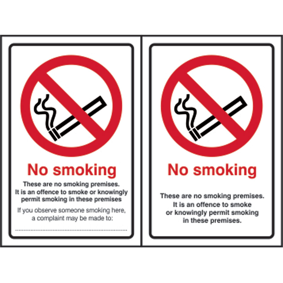No smoking Double Sided - SA D/S (100 x 150mm)